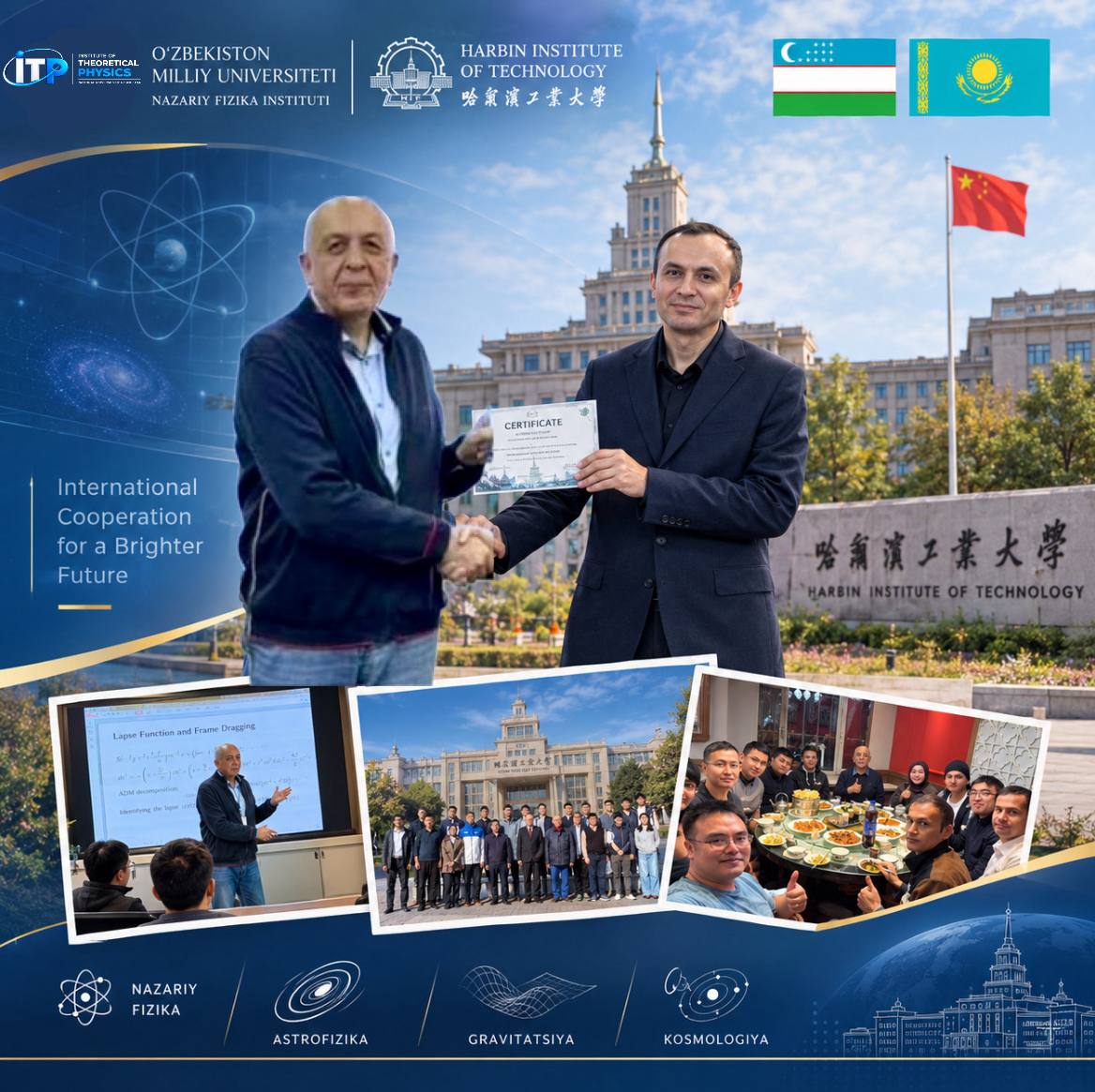 NAZARIY FIZIKA SOHASIDA XALQARO ILMIY HAMKORLIK: BOBOMUROD AHMEDOV HARBlN INSTITUTE OF TECHNOLOGYDA
